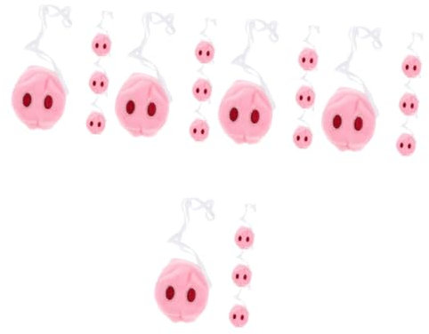PACKOVE 20 Stk Plüsch-schweinenase Halloween Deko Tiere Cosplay-tiernase Dekorative Tierrequisite Cosplay Plüschnase Austauschbares Gefälschtes Tier Cartoon- Stoff Rosa