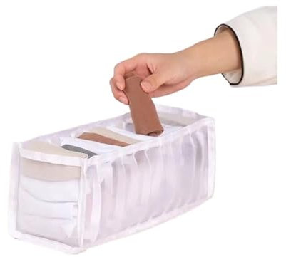 JMORCO Schubladentrenner Schrank-Organizer, Unterwäsche-Organizer for den Kleiderschrank, Kleider-Organizer, Schränke, Schubladen-Organizer, BH-Socken-Aufbewahrungsbox(A3)