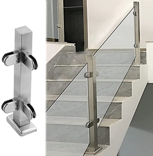 Geländerpfosten aus Glas für Glas/Kunststoff/Holz/Acrylplatten Treppe/Balkon/Garten/Terrasse/Deck Handlauf-Kit