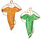 2 Stück Elfenblatt Brosche, Retro Broschen für Kleidung, Brosche Damen Grün und Orange, Broschen Kombinieren Sie Es Mit Anzug, Rock und Umhang