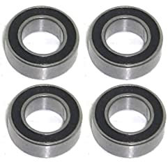 4x Kugellager 8x12x3,5 mm - MR128 2RS beidseitig gummigedichtet Miniatur Rillenkugellager Chromstahl 8mm Welle - rcbay