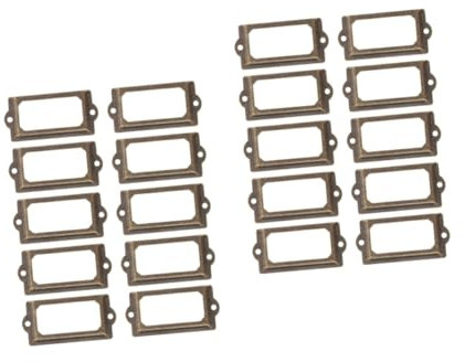 SOLUSTRE 24stücke Antike Metall Etikettenhalter Für Vintage Label Rahmen Mit Schrauben Für Möbel Aufbewahrung Und Organisation