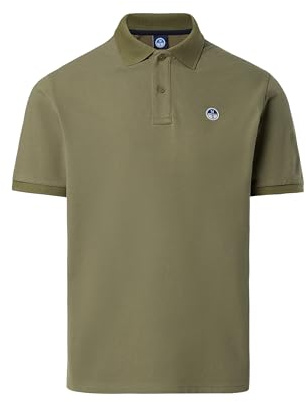 NORTH SAILS Herren-Poloshirt aus Bio-Baumwoll-Piqué mit Logo-Patch, Large