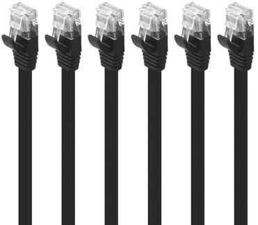 Cat6 Ethernet Cable Matters 1M 6-Pack 10Gbps High Speed and Stability Ethernet Cables Supports Routers Switches Computers, Plug-and-Play Gigabit Ethernet Cable, Suitable for Home Office Game Consoles