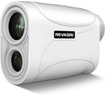 Entfernungsmesser Golf | REVASRI Golf Entfernungsmesser mit Neigungsmessung | 1200 Yards Reichweite | 6-fache Vergrößerung | Flaggen-Lock-Vibration | Wiederaufladbar