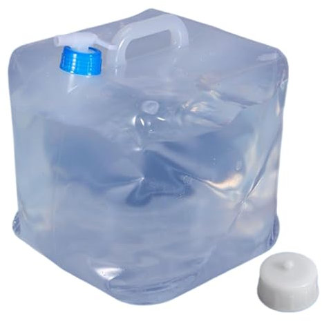 wisoolkic Bidon d'eau de Survie 15 L, Seau Pliable avec poignée pour Camping et randonnée, bidon d'eau 20 litres en ABS, 10L