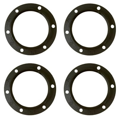 HALOTEC | Pack de 4 arandelas negras para portalámparas E27 | Aros de sujeción en termoplástico para pantallas de lámpara | Compatibles con casquillos rosca E27 estándar