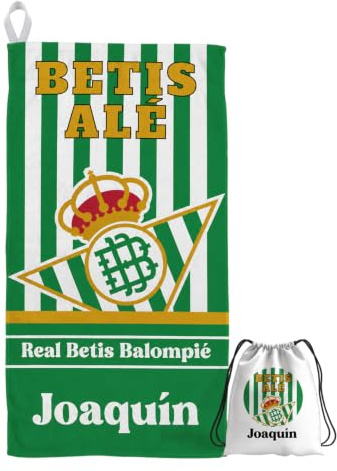 ZPUBLI+ Toalla Playa de Fútbol Personalizada (Betis RBB 3, 50X30)