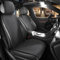 SPYMX Autositzkissen aus PU-Leder für Opel Insignia 2017 2018 2019–2022, luxuriöser wasserdichter Sitzschutz, verstellbar, abnehmbares Innenzubehör, J Schwarz