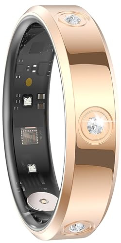findtime Smart Ring Ultra Narrow Fitness Rings Heart Rate Monitor Sleep Tracker Blood Oxygen Health Tracker Step Counter Calorie Pedometer Waterproof Remote Camera Smart Rings for Women Ladies Men