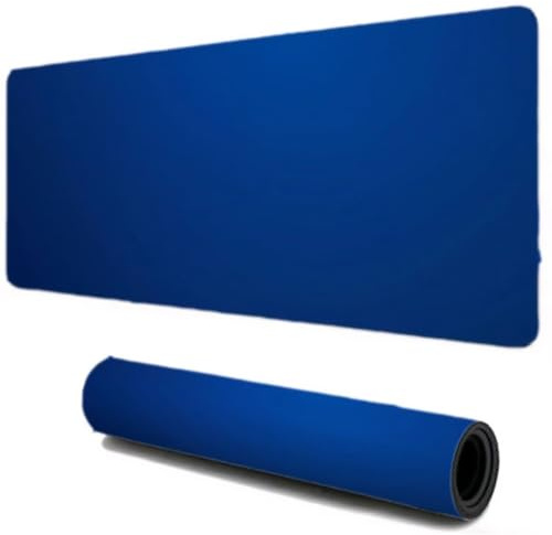 Tapis de Souris, Tapis de Souris Gamer XXL 800x400, Haute Précision et Vitesse sous Main Bureau, Base en Caoutchouc Antidérapant, Accessoire Bureau pour Ordinateur Portable PC (Simplicité Bleu) I108