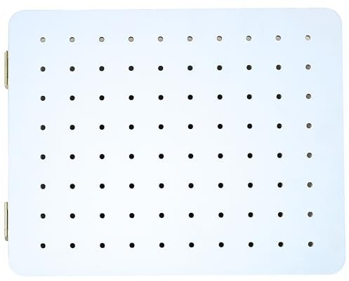 Router Versteck Wand mit Klappmechanismus – WLAN Router Aufbewahrungsbox & Kabelmanagement Box 50x40 cm – Pegboard Wandmontage – Router Halterung, Kabel Organizer & TV Kabel Verstecken (Weiß)