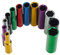 Voche® 12 Piece 1/4 Deep Coloured Colour Chrome Vanadium Sockets On Storage Rail