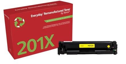 Everyday by Xerox Compatible HP 201X CF402X Yellow Toner, High Capacity, Remanufactured