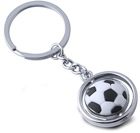 TOYMYTOY Fußball Schlüsselanhänger - Metalldrehendes 3D Sport Keychain, Geburtstagsgeschenk As Shown