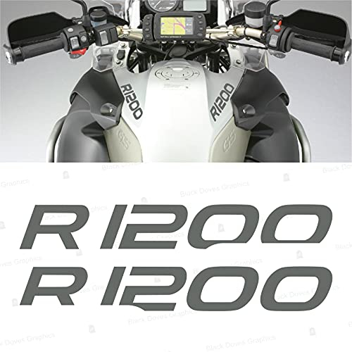 BLACK DOVES GRAPHICS 2X R1200 for BMW Motorrad R 1200 GS ADESIVI PEGATINA Stickers AUTOCOLLANT Aufkleber VINIL Motorcycle r1200gs (Grey)