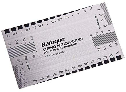 Lima per tasti della chitarra, strumento professionale per la riparazione, per liutaio, con righello con scala per la coronatura e la regolazione dell’altezza delle corde Ruler
