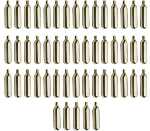 Laxzo ® CO2 Cartridge 12g Gas Canisters Threaded Gas Capsule For Inflator, Airsoft Guns, Pistol, Cycling, Tires, Bike Pump & CO2 Airsoft Accessories 50PCS