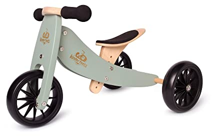 Kinderfeets 2-in-1 Holz Balance Fahrrad Dreirad von 1 Jahr Tiny Tots - Salbei