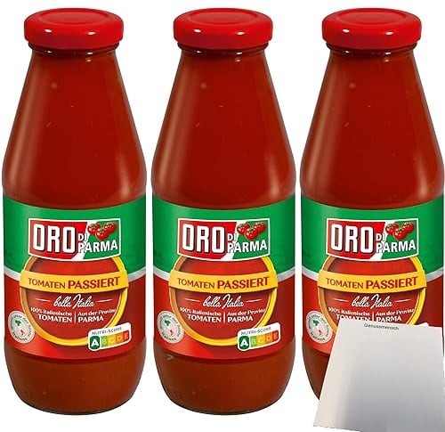 Oro Di Parma Tomaten passiert Officepack (3x400g Flasche) + usy Block