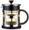 LIDS Portable Cafetiere French Press Coffee Maker, Borosilicate Glass Coffee Press Pot, Thickened Heat Resistant Tea Cafetiere Kettle Filter Coffee Maker Pot for Home Office (1000ml)