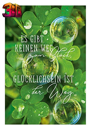 KE - 3D Effekt Geburtstagskarte mit Umschlag, DIN B6 Format - Humorvolle Glückwunsch-Karte, Perfekt für jeden Anlass - Motiv: Tau