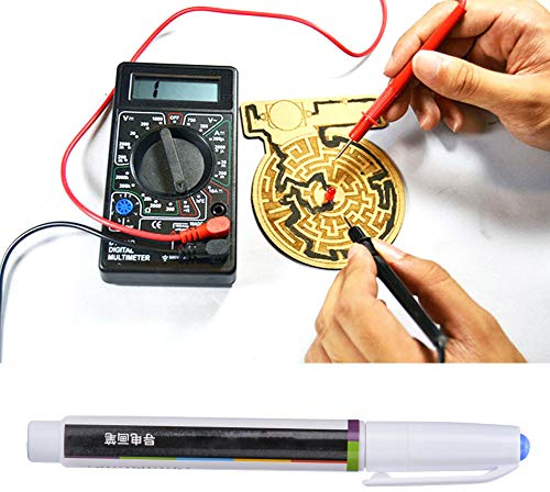Penna conduttiva, penna a vernice conduttiva elettronica ad alta liquidità per circuiti stampati di riparazione circuiti stampati Graffiti E-Cards (oro)