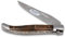 Laguiole en Aubrac Taschenmesser 12 cm - Griff Laurel Holz - Zisellierte Platine - Klinge und Backen matt satiniert - Messer Frankreich