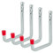 siwitec Wandhaken U-Form 300 x 250 mm verzinkt, 4er Set, Traglast: 22 kg, Schwerlasthaken, abgewinkelt