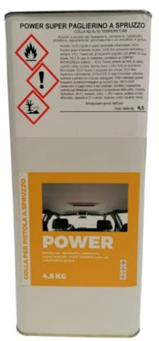 TENDAGGIMANIA Kleber für Spritzpistole, hohe Temperaturen, Autodachkleber, Schaumstoff, schallabsorbierende Platten, Textilien, Gewicht 4,50 kg