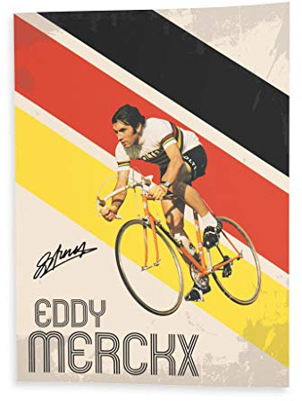 Poster Poster Eddy Merckx Fahrrad Retro Französisch Radfahren Straße Tour