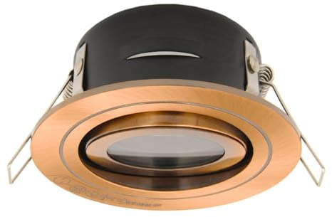 Spa SPA-30841-BRCOP Cali Tilt Downlight, IP65, Brushed Copper, Round