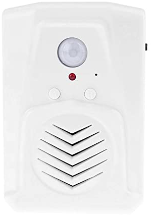 WMLBK PIR Infrared Motion Sensor Activated Audio Recordable Player Download MP3 Files Freely for Shop Store Factory Supermarket Entry Greeting Alarm, Music or Sound Effects (White)