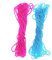 URUW Lot de 36 colliers de fête en plastique pour fête prénatale Bleu clair Rose 6 mm 83,8 cm, Plastique