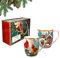 CARMANI - Juego de 2 tazas de Navidad, taza de fiesta festiva para té, café, chocolate caliente decorada con temática navideña de 400 ml