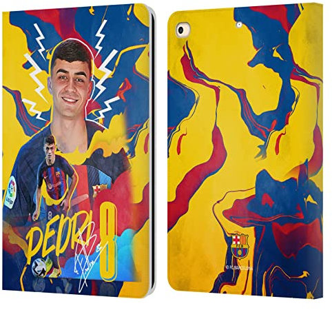 Head Case Designs Licenciado Oficialmente FC Barcelona Pedri 2022/23 Primer Equipo Carcasa de Cuero Tipo Libro Compatible con Apple iPad 9.7 2017 / iPad 9.7 2018