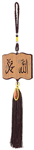 Auto Anhänger Islam, Allah Aufhänger für Auto Rückspiegel Muslim Autospiegel Hängende Dekoration mit Quaste Dekor Auto Innendekoration (140216)
