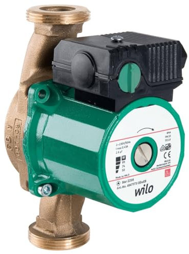 Wilo Circolatore per acqua calda sanitaria Star-Z 20/2-3 - interasse 130 mm - maschio/maschio - 11/4