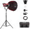 GVM 300W LED Videoleuchte mit Softbox, 2700K-6800K Bi-Color Fotografie Dauerlicht mit DMX/APP Steuerung, 65000Lux/1m COB Studiolicht für Foto Video YouTube Streaming Film 12 Lichteffekt CRI97+
