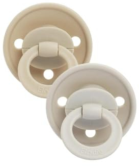 Elodie Details Schnuller 2er-Pack, Naturkautschuk/Latex, BPA-frei Schnuller für Babys von 0 bis 6 Monaten - Pure Khaki