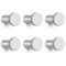 GUWINA Garderobenhaken Silber, 6 Garderobenhaken Kinder Einzeln Modern,Kleiderhaken Wand Garderobe, Wandhaken Schwerlast zum Schrauben für Garderobe, Küche, Badezimmer, Kinderzimmer