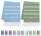 LeStoff 2er-Set Hamamtuch 95 x 180 cm - 100% Bio-Baumwolle, Vorgewaschen, Nachhaltig, Saugstark & Schnelltrocknend, Reisehandtuch, Campinghandtuch, Badetuch, Saunatuch, Strandtuch (Hellblau + Olive)