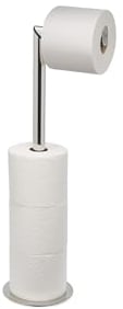 Joseph Joseph Easystore Luxe 2 In 1 Free-Standing Toilet Roll Holder Stand, Premium Stainless Steel, Up To 4 Toilet Roll Storage