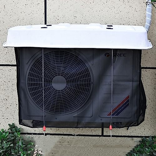 Generisch AC-Abdeckung mit Netz, Outdoor-Fenster-Klimaanlagen-Schutzschirm, Regenschnee-Überdachung für Mini-Split-Wärmepumpe/Kondensator – Abdeckung für Klimaanlageneinheit