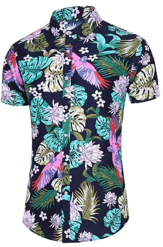 Kurzarm Shirt Herren Kurzarm Herren Hemden Freizeithemden Für Persönlichkeit Herren Kurzarm Freizeithemden Für Herren Kurzarm Hawaiihemd Herren A-21 3XL