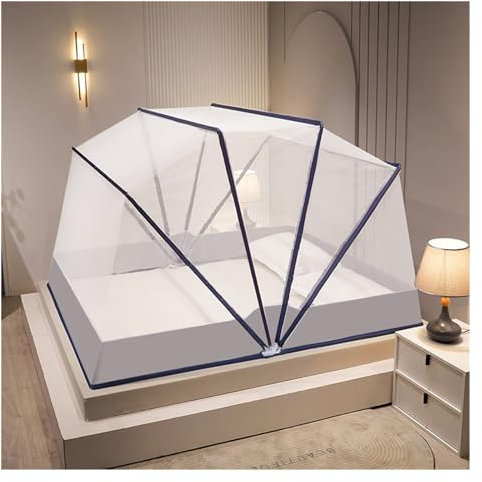 Moskitonetz Bett-Moskitonetz Baldachin-Moskitonetz Anti-Mückenstiche Faltbares Design-Anti-Insektennetz, Netzboden Geeignet Für Erwachsenenbett Sofa Außenbereich(E,120x200cm)