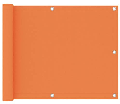 Iiaky Écran de Balcon Orange 75x500 cm Tissu Oxford,Brise-Vue,Brise Vue Beige,Canisse Brise Vue