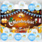 AhfuLife Oktoberfest Deko Banner Luftballons Set, Oktoberfest Hintergrund Banner 180 * 110 cm mit 15 Stück Bayerisch Deko Blau mit Weiße Luftballons für Bayern Party Bar Deko