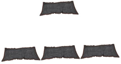 BESPORTBLE Lot De 4 Filets Pare-Soleil De Jardin avec Œillets pour Terrasse Extérieure Noir