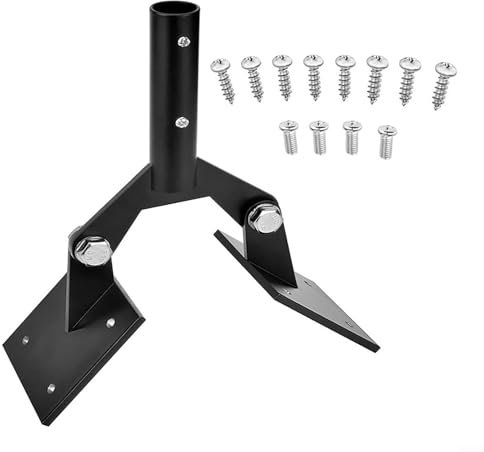 Advokingtap Soporte de techo ajustable de hierro para veleta de jardín, apto para asta de bandera, veleta, aspersor de techo, 10 x 10 x 10 cm